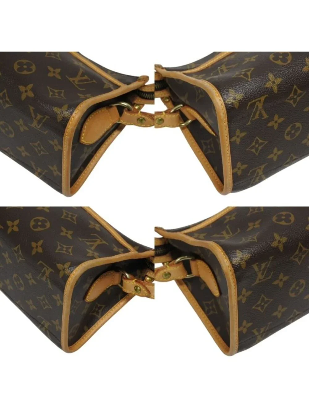 Louis Vuitton Popincourt Long Shoulder Bag Vachetta Leather Gold Brown